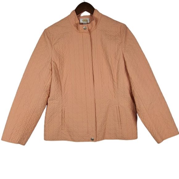 TALBOTS PETITE QUILTED LIGHTWEIGHT FULL ZIP JACKET SIZE 14 - Picture 1 of 14